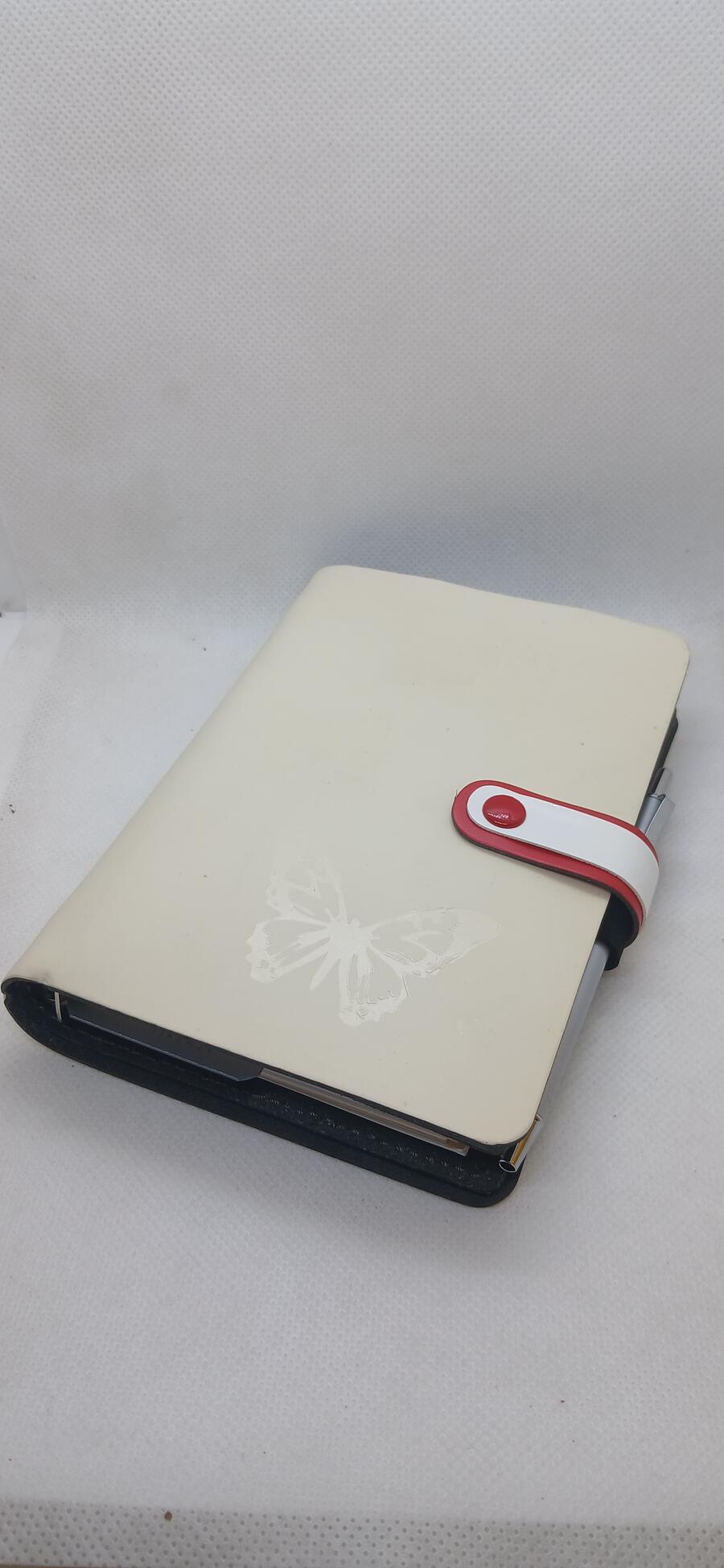 Agenda Organizer ad Anelli con Penna – formato Small 7,7x12,7 cm - fantasia Farfalle