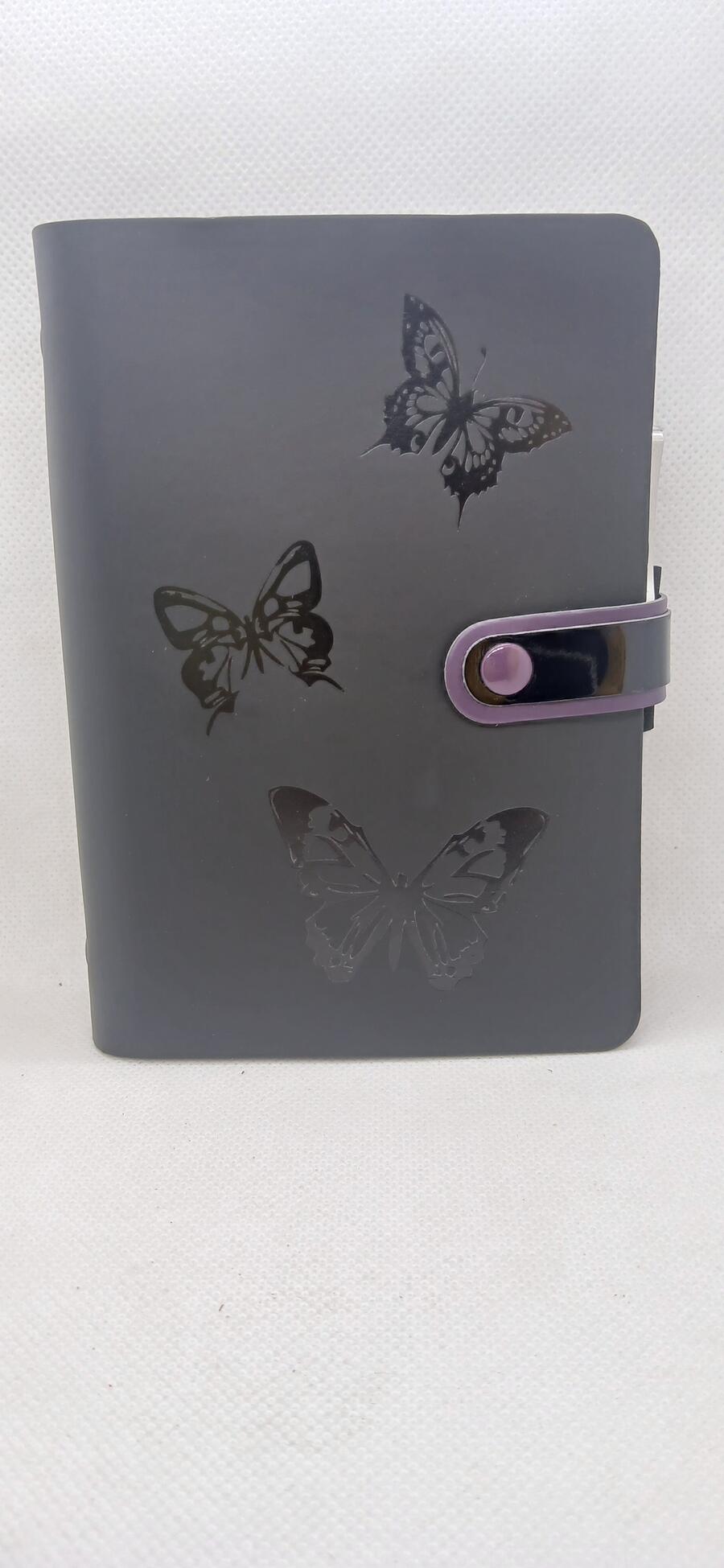 Agenda Organizer ad Anelli con Penna – formato Small 7,7x12,7 cm - fantasia Farfalle