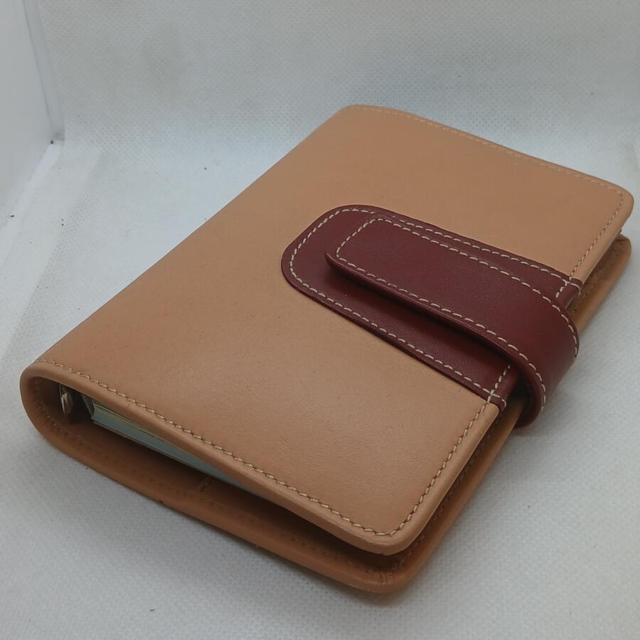 Agenda Organizer ad Anelli in Pelle – formato Small 7,7x12,7 cm - Bicolore