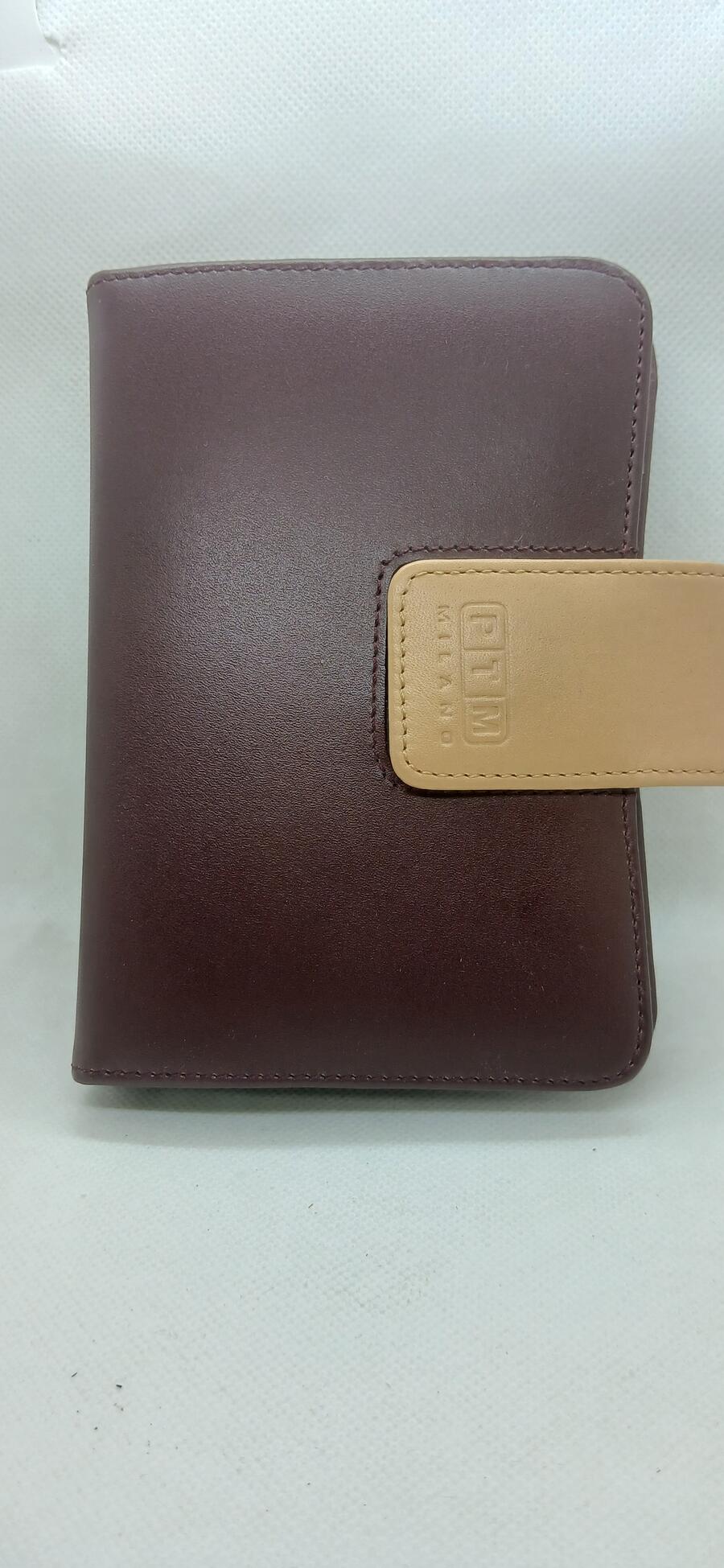 Agenda Organizer ad Anelli in Pelle chiusura magnetica – formato Small 7,7x12,7 cm - Bicolore