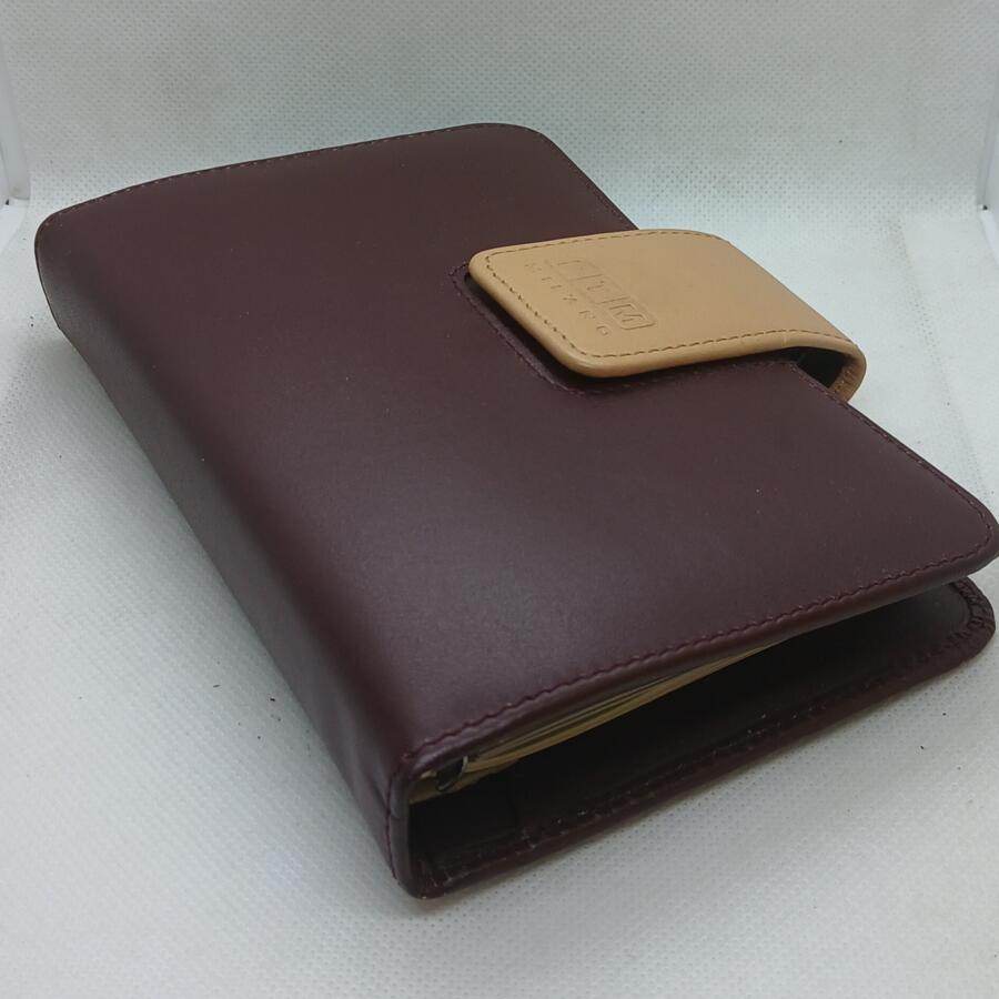 Agenda Organizer ad Anelli in Pelle chiusura magnetica – formato Small 7,7x12,7 cm - Bicolore