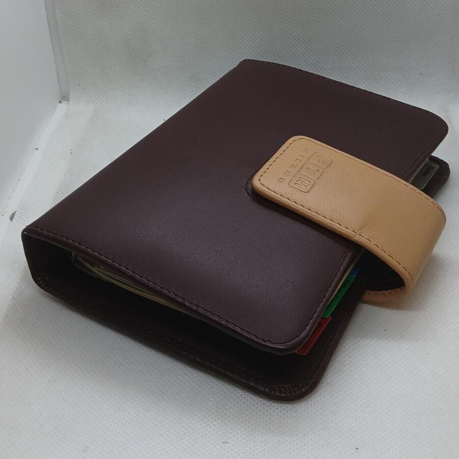 Agenda Organizer ad Anelli in Pelle chiusura magnetica – formato Small 7,7x12,7 cm - Bicolore