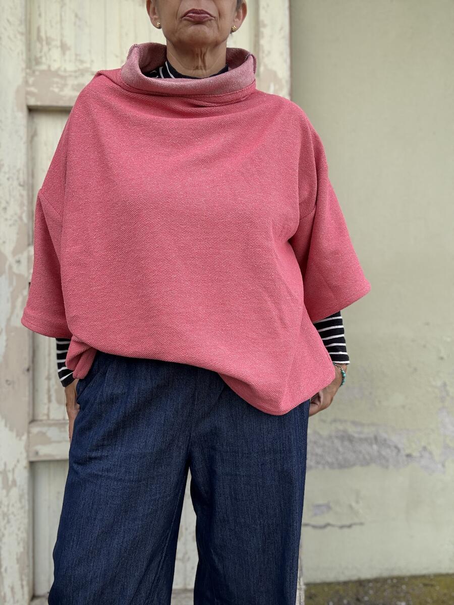 Felpa rosa/arancio