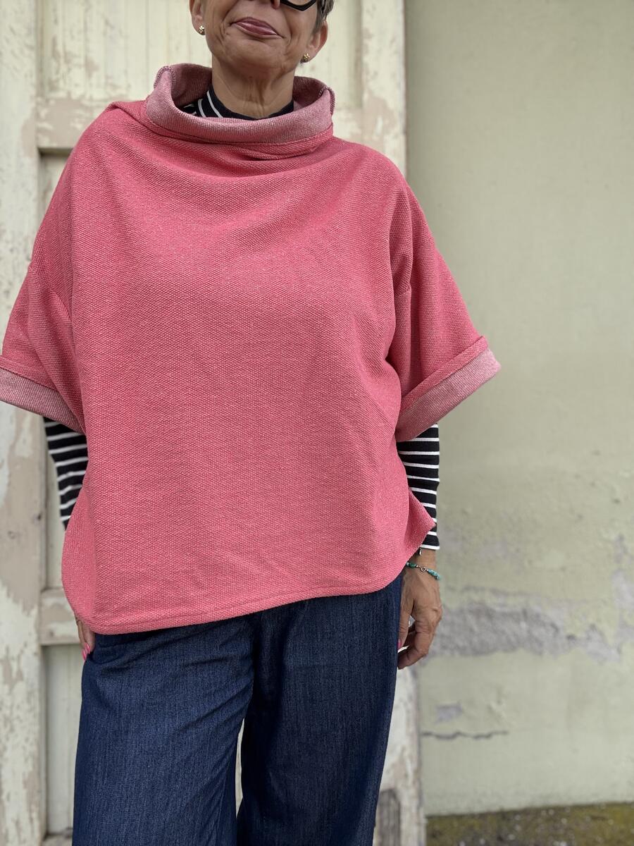 Felpa rosa/arancio