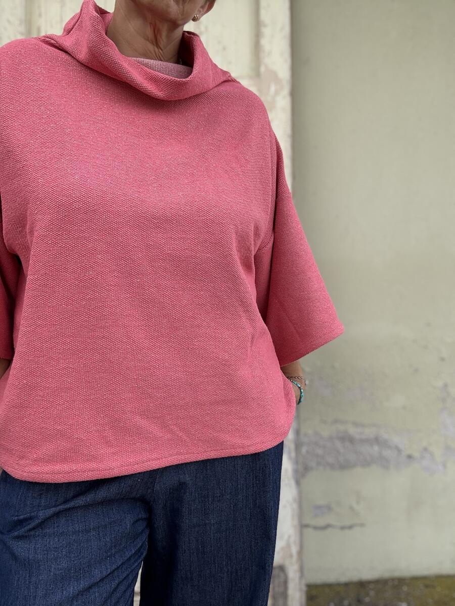 Felpa rosa/arancio