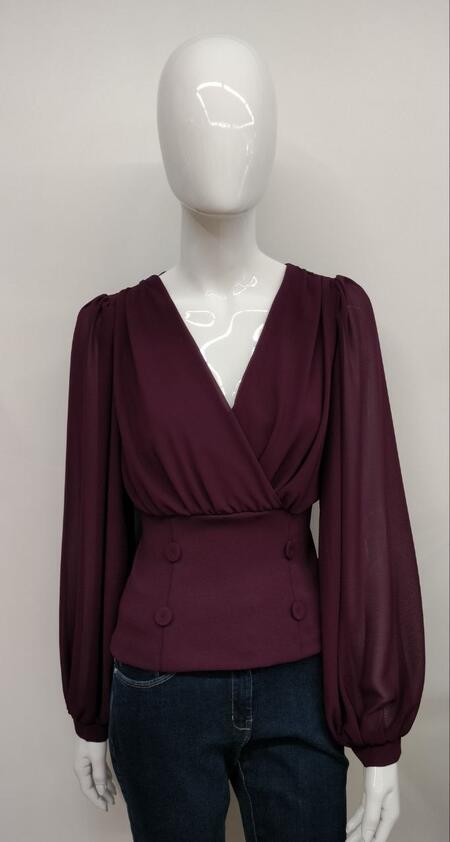 Blusa Rinascimento Bordeaux