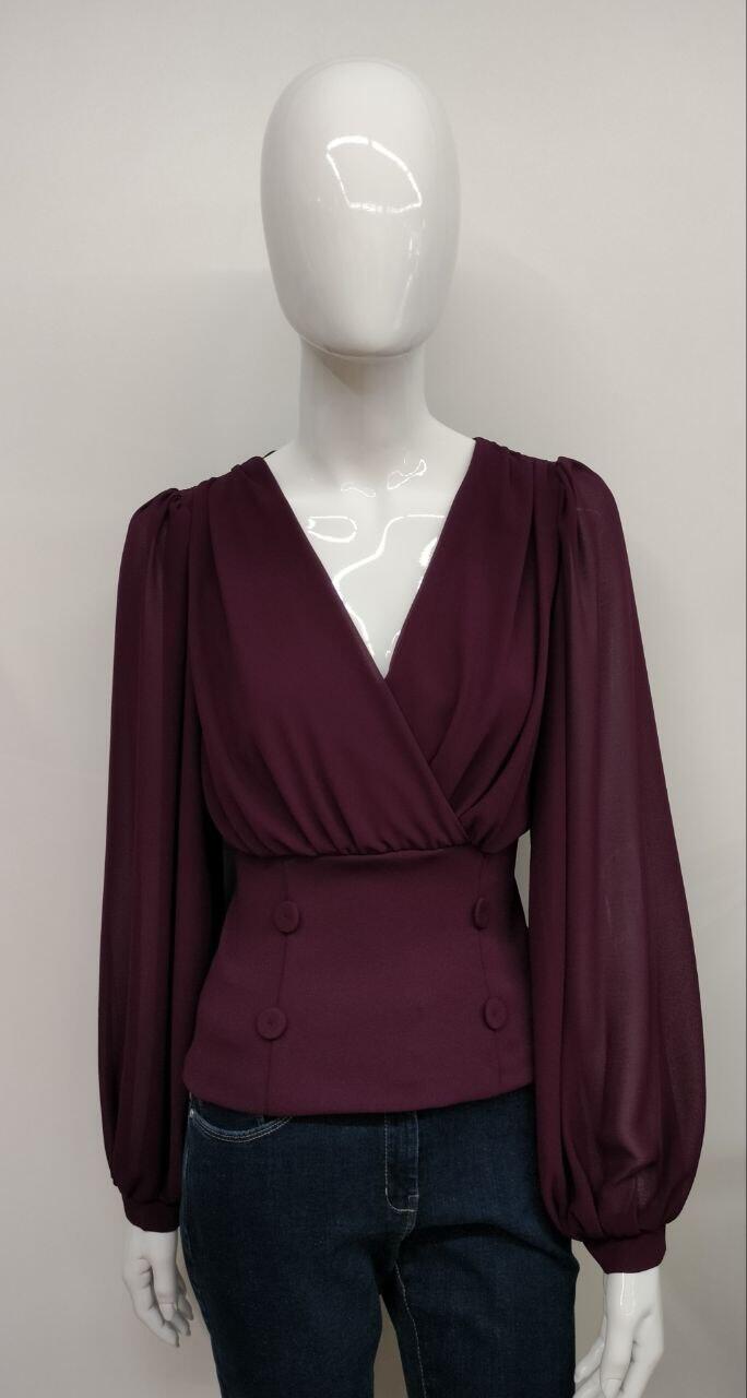 Blusa Rinascimento Bordeaux