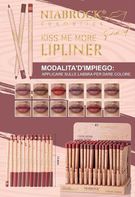 NIABROCK LIPLINER KISS ME MORE
[Espositore da 144 pzz]