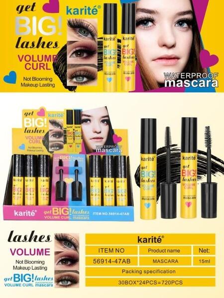KARITE' MASCARA BIG LASHES VOLUME CURL
 [Confezione da 24 pezzi]