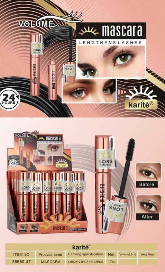 KARITE' MASCARA  VOLUME LONG LASTING EXTREME
 [Confezione da 24 pezzi]