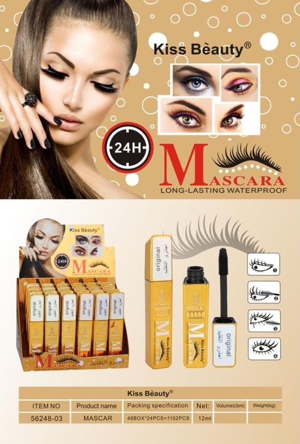 KISS BEAUTY MASCARA 24 H WATERPROOF [Confezione da 24 pezzi]
