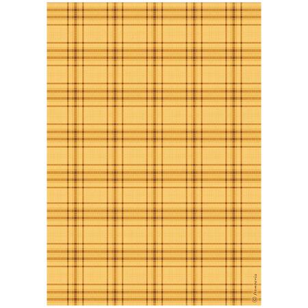 Carta di riso Foto A4 Whispering Woods tessuto Tartan