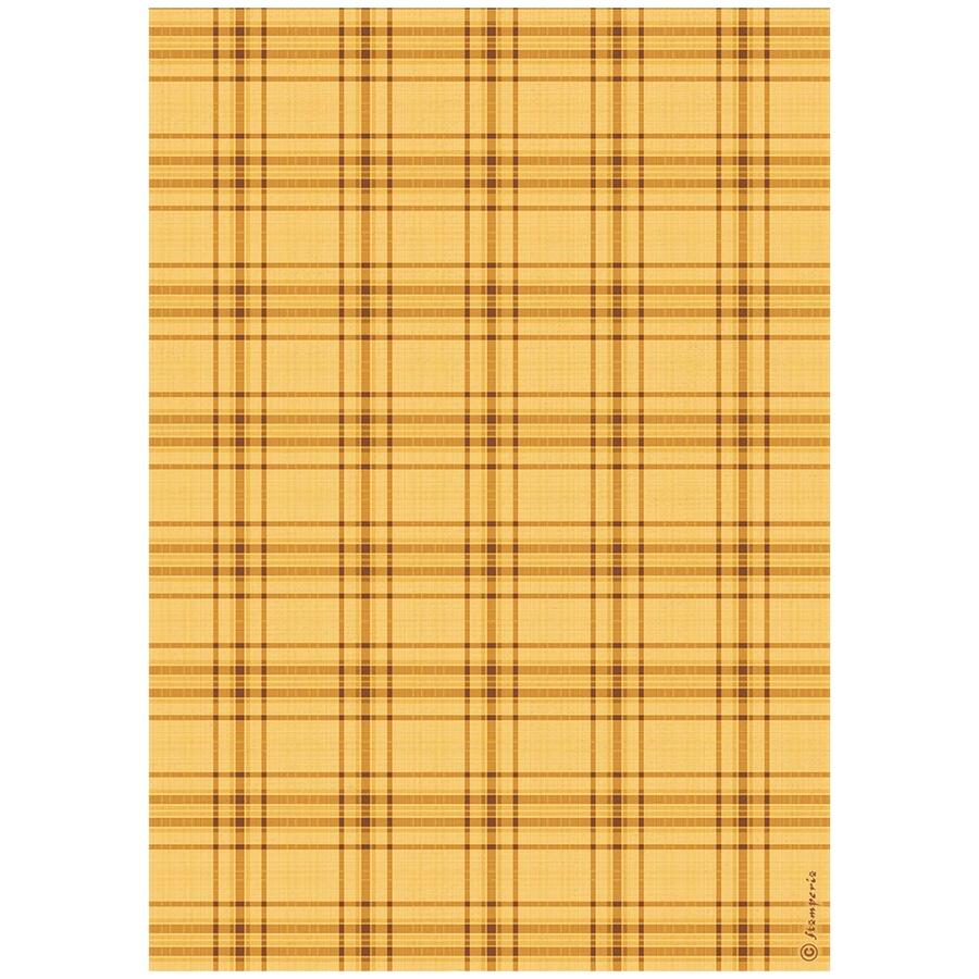 Carta di riso Foto A4 Whispering Woods tessuto Tartan