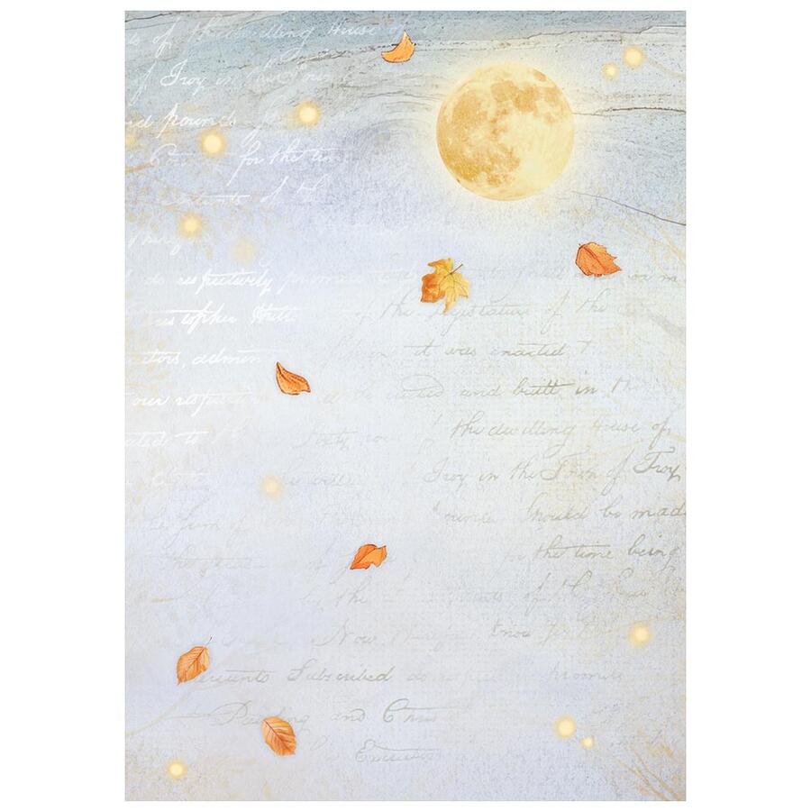 Selezione 8 carte di riso foto A6 Backgrounds Whispering Woods