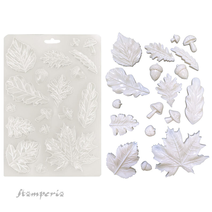 Stampo morbido A5 Whispering Woods Foglie