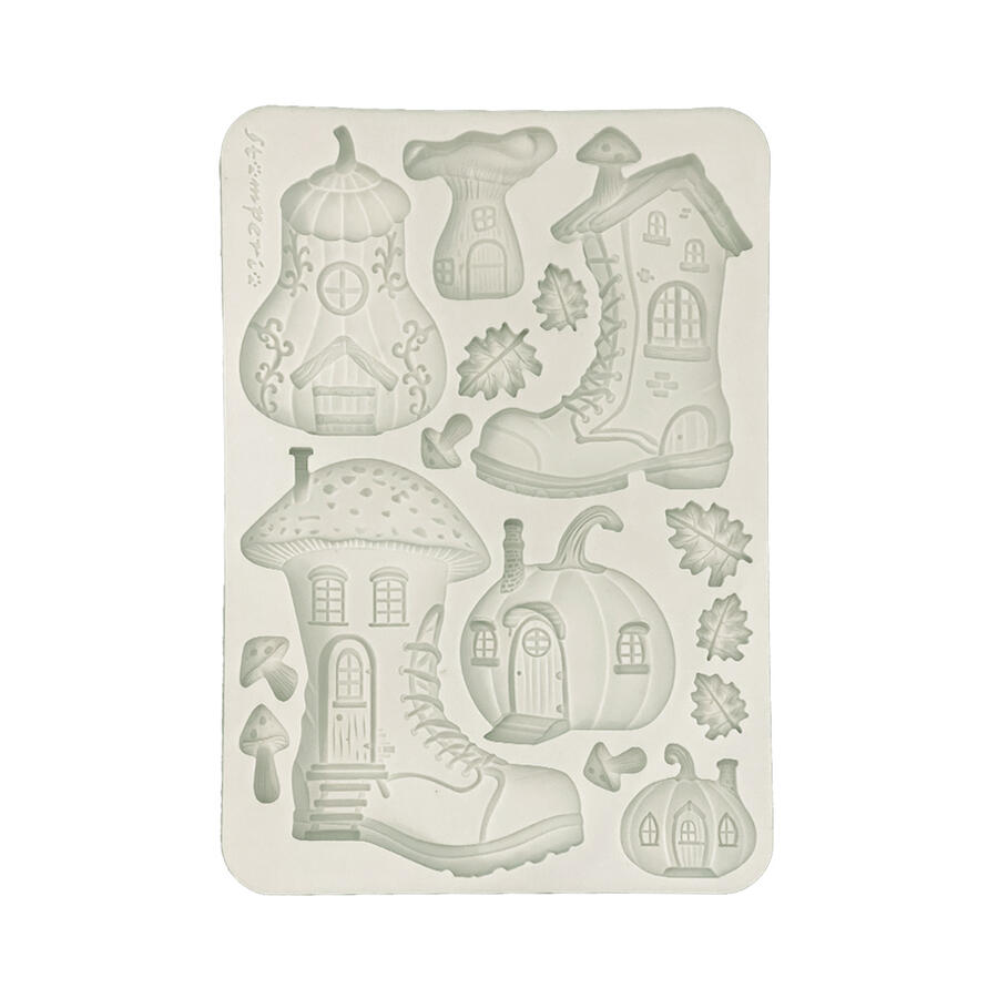 Stampo in silicone A5 Whispering Woods Stivali e casetta zucca 