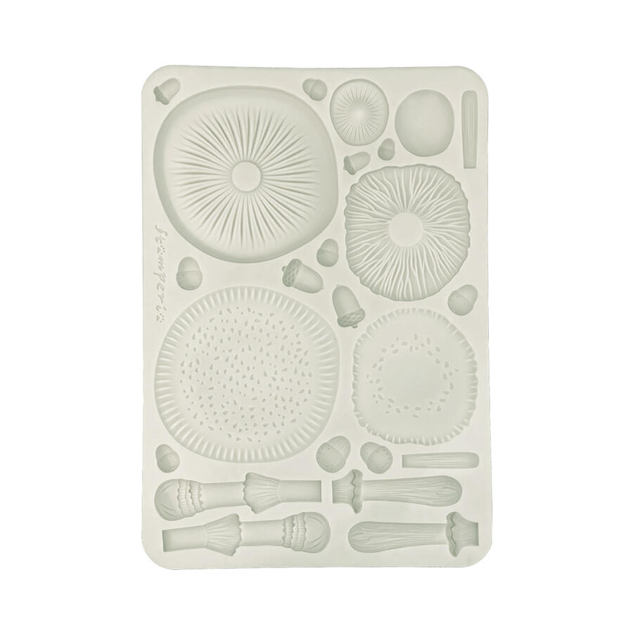 Stampo in silicone A5 Whispering Woods Funghi 3D