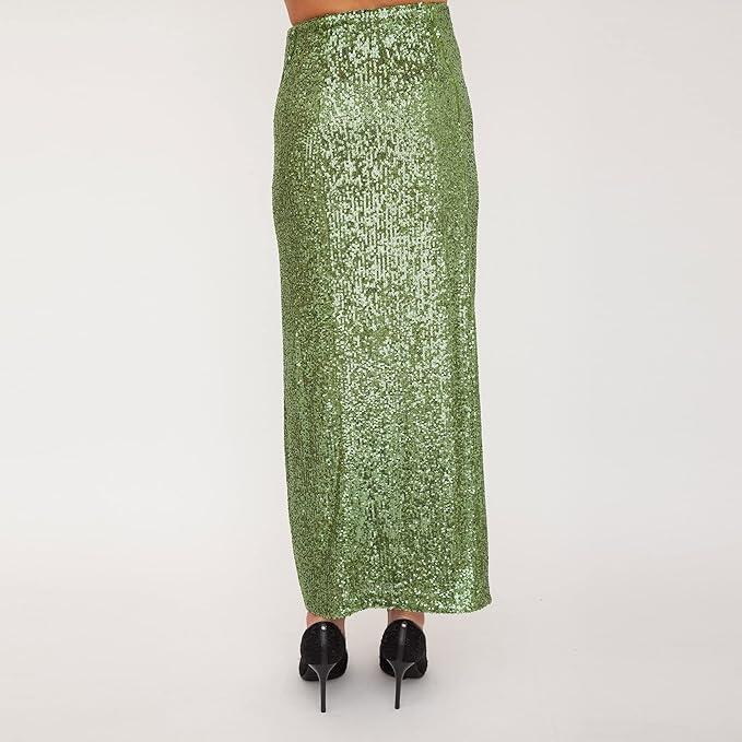 Nenette Milano, Gonna Glitter 35NN, colore Kiwi, taglia 42 