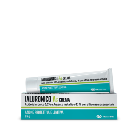 IALURONICO AG CREMA Acido ialuronico 0,2% e Argento metallico 0,1 % con attivo neurosensoriale - Tubo 25 ml