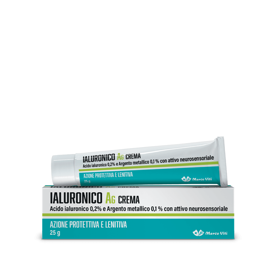 IALURONICO AG CREMA Acido ialuronico 0,2% e Argento metallico 0,1 % con attivo neurosensoriale - Tubo 25 ml