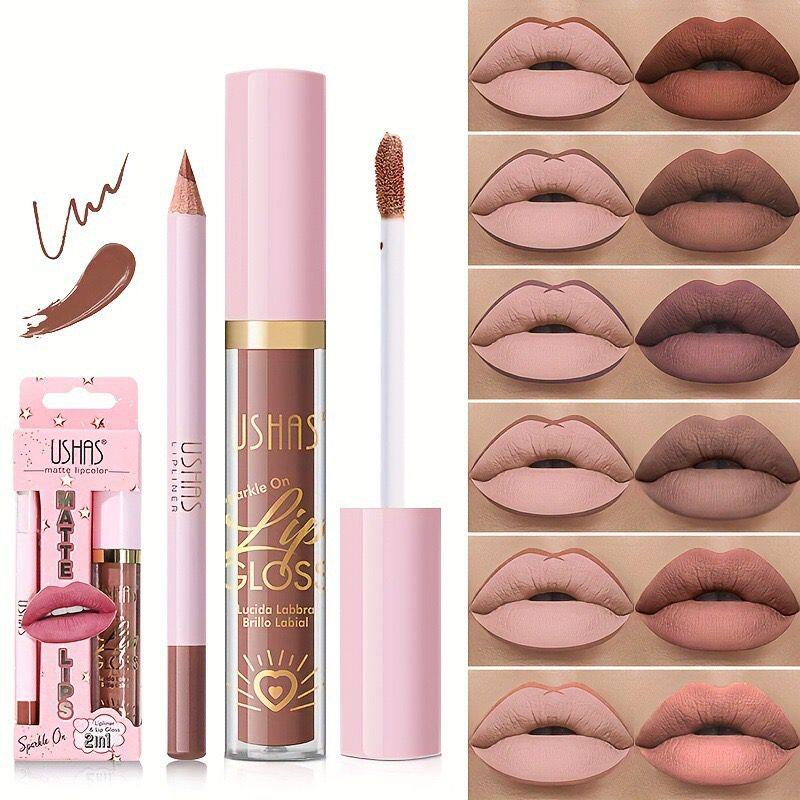 USHAS LIPGLOSS+MATITA 2 IN 1
 [Confezione da 24 pezzi]