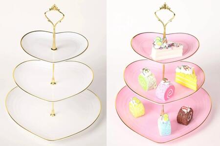 ALZATINA PER DOLCI A TRE PIANI IN PLASTICA