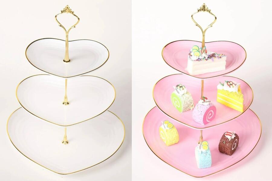 ALZATINA PER DOLCI A TRE PIANI IN PLASTICA