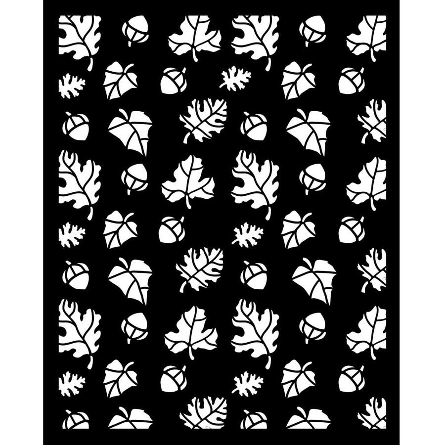 Stencil spesso 20 x 25 cm Whispering Woods Foglie e Ghiande