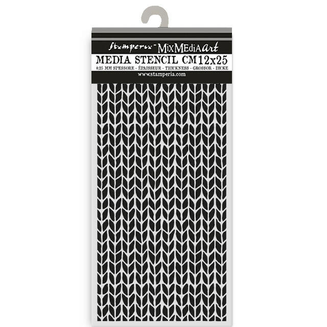 Stencil spesso 12 x 25 cm Whispering Woods Trama cucito
