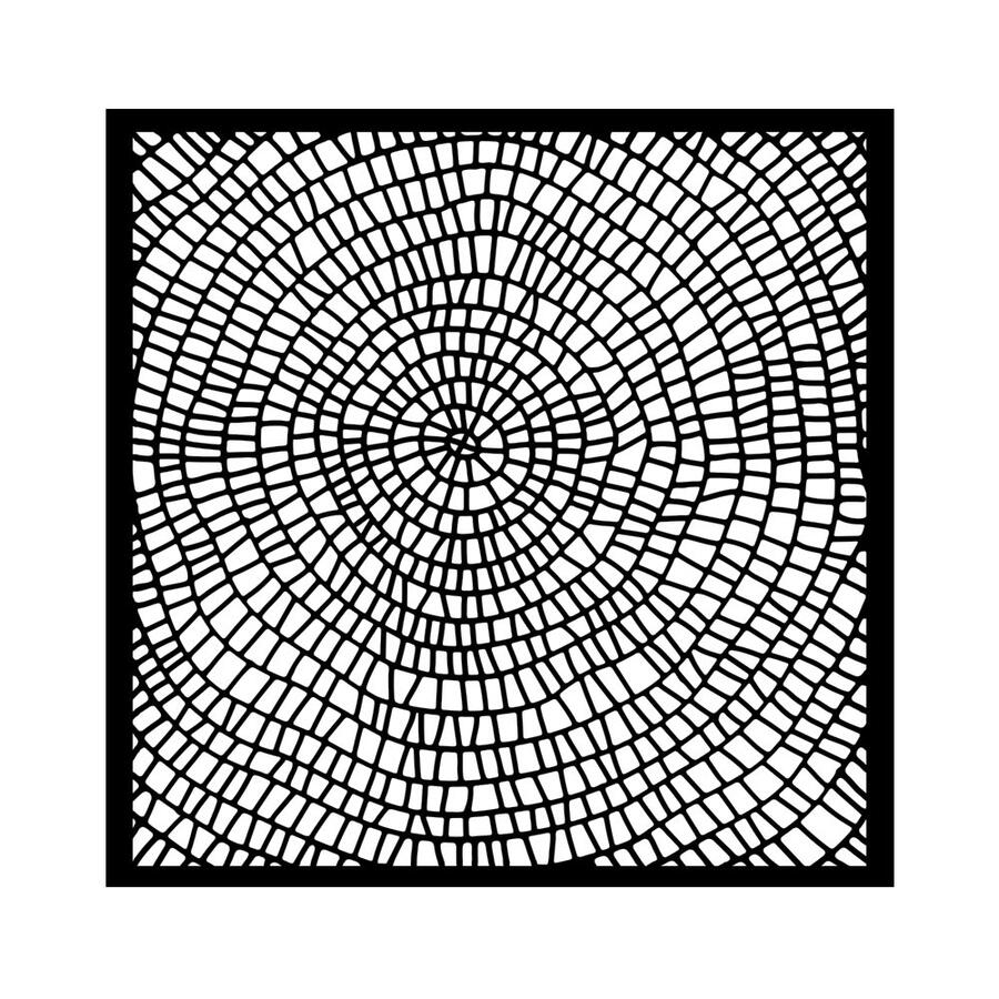 Stencil spesso 18 x 18 cm Whispering Woods Trama corteccia