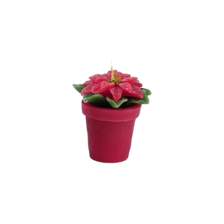 Fantin Argenti - Natale 2025 - Candela Vaso Fiore h9,5 cm