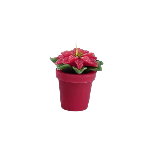 Fantin Argenti - Natale 2025 - Candela Vaso Fiore h9,5 cm