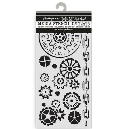 Stencil spesso 12 x 25 cm Voyages Fantastiques Meccanismi