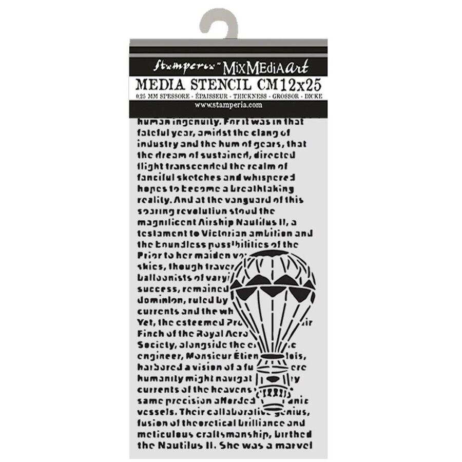 Stencil spesso 12 x 25 cm Voyages Fantastiques Above the clouds