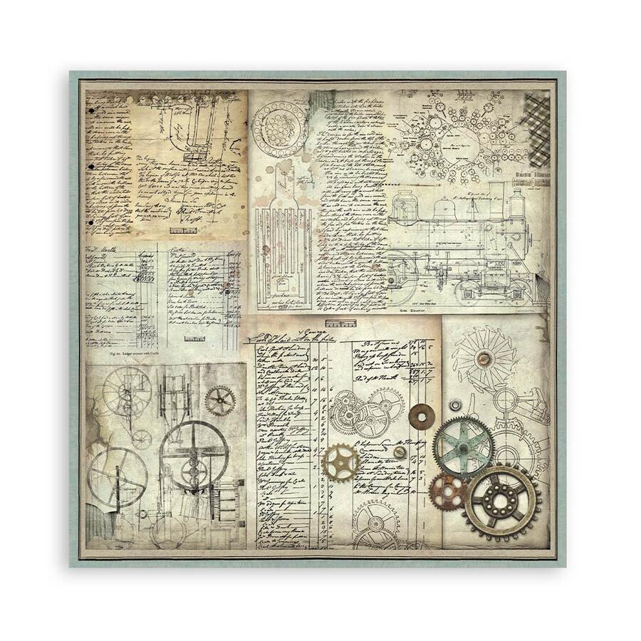 Blocco 10 fogli 30,5 x 30,5 Double face Backgrounds Voyages Fantastiques
