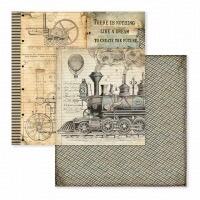 Blocco 10 fogli 30,5 x 30,5 Double face Voyages Fantastiques