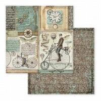 Blocco 10 fogli 30,5 x 30,5 Double face Voyages Fantastiques
