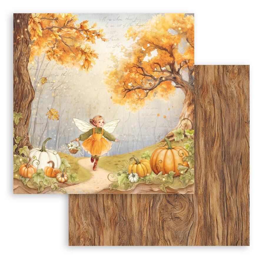 Blocco 10 fogli 20,3 x 20,3 Double Face Whispering Woods