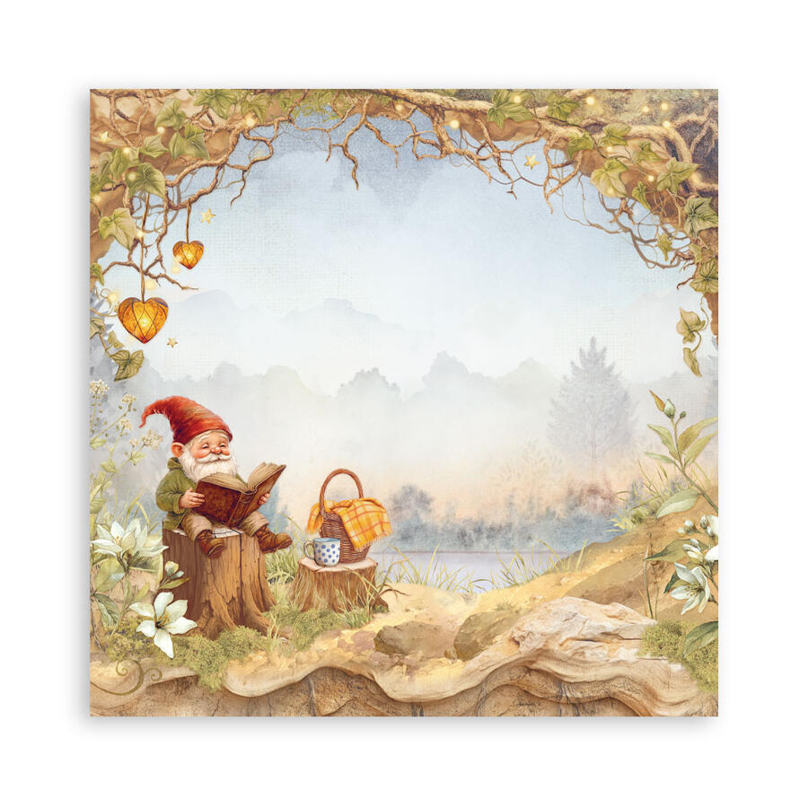 Blocco 22 fogli 30,5 x 30,5 Single face Whispering Woods