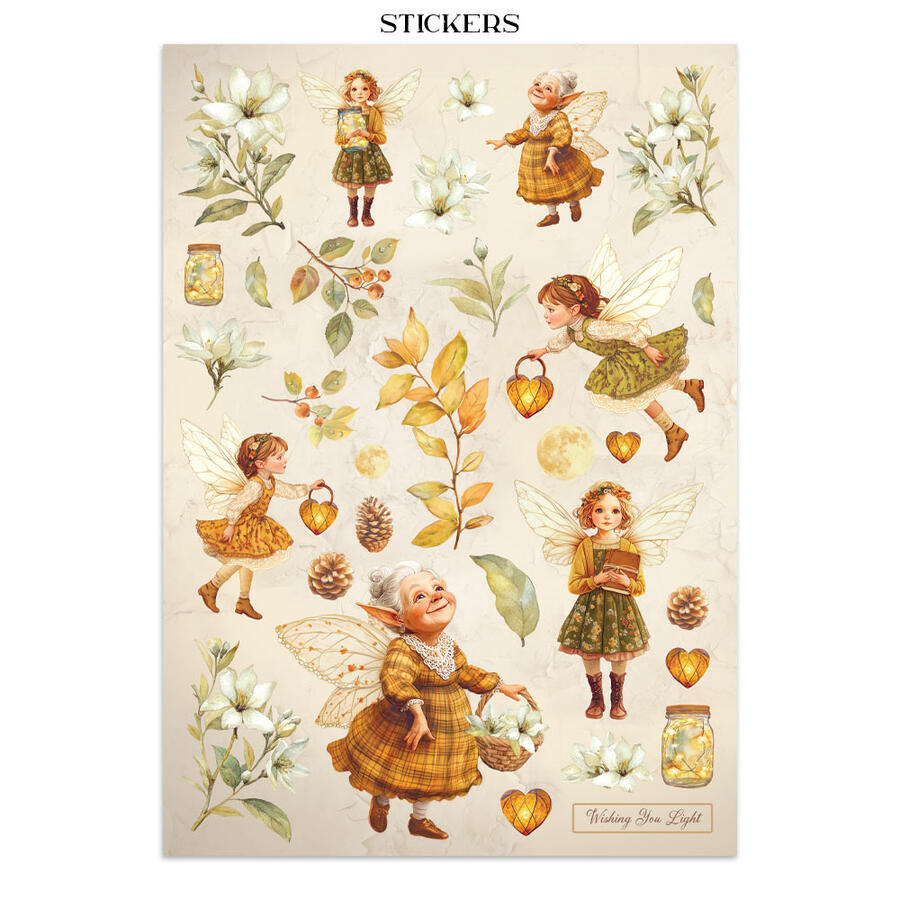Junk Journal stickers, cut-outs, backgrounds Whispering Woods