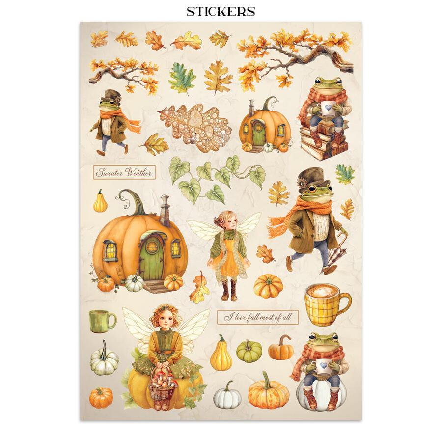 Junk Journal stickers, cut-outs, backgrounds Whispering Woods