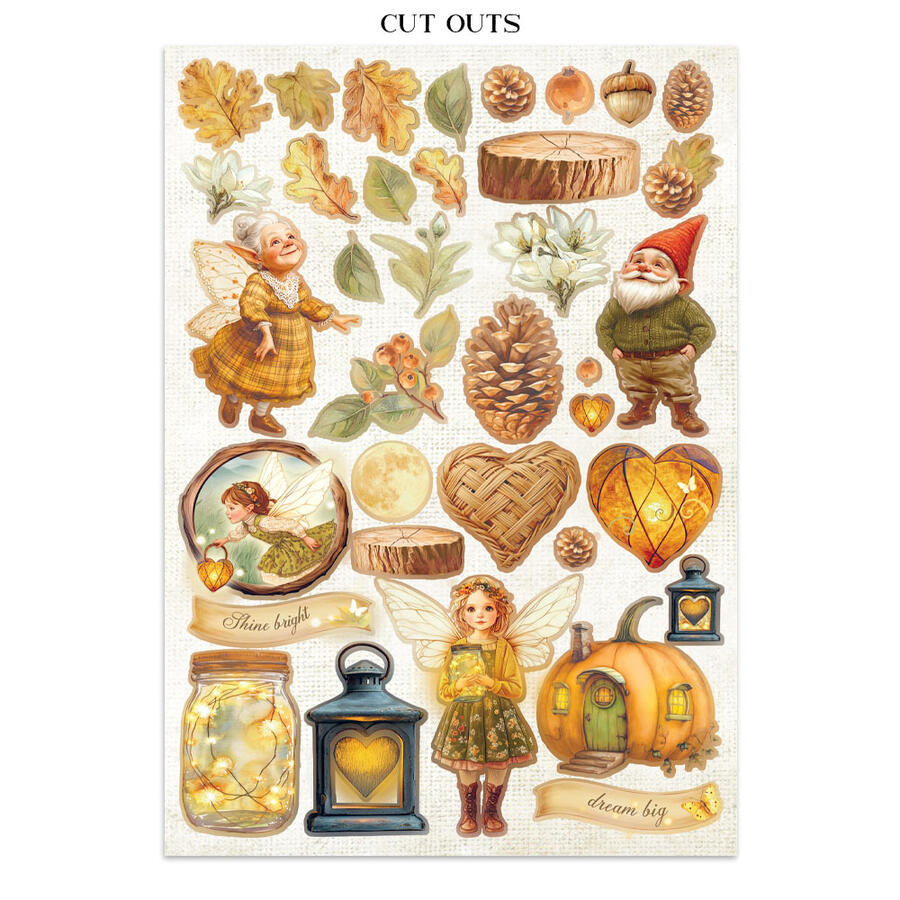 Junk Journal stickers, cut-outs, backgrounds Whispering Woods