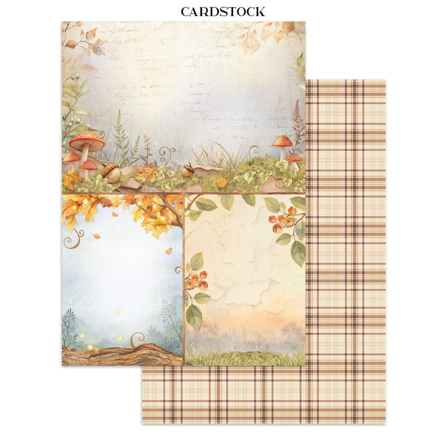 Junk Journal stickers, cut-outs, backgrounds Whispering Woods