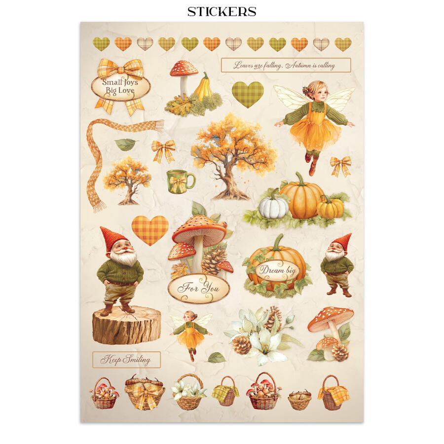 Junk Journal stickers, cut-outs, backgrounds Whispering Woods