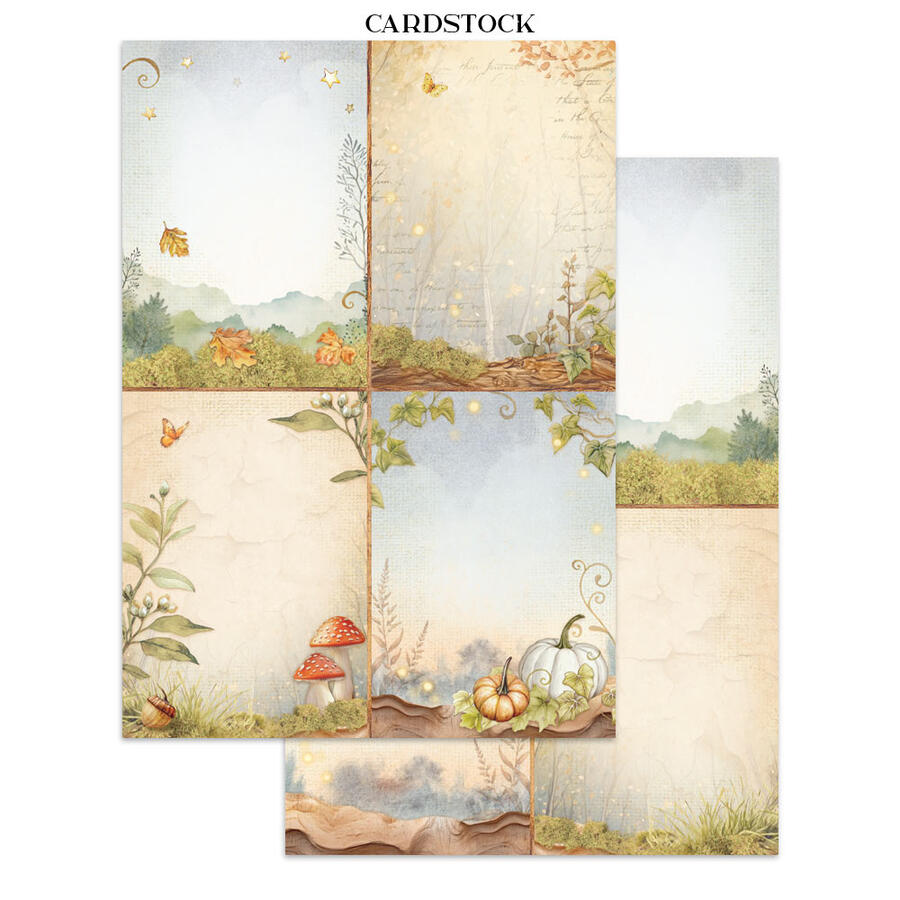 Junk Journal stickers, cut-outs, backgrounds Whispering Woods