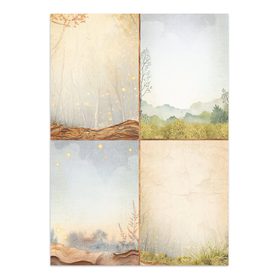 Junk Journal stickers, cut-outs, backgrounds Whispering Woods