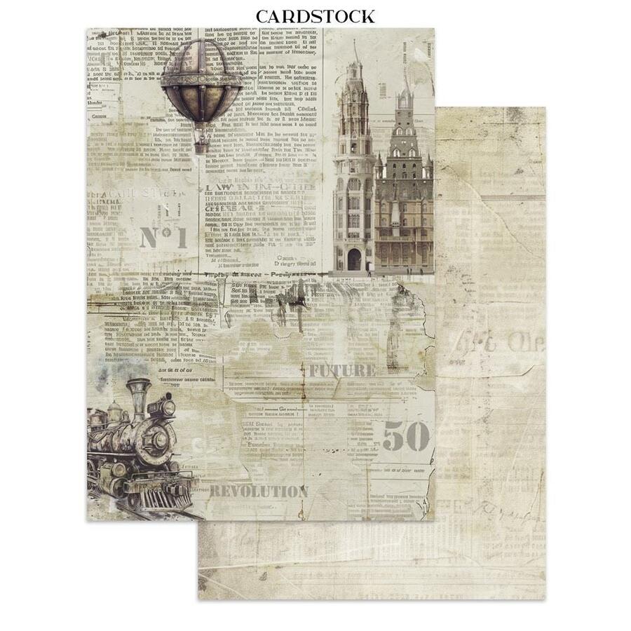 Junk Journal stickers, cut-outs, backgrounds Voyages Fantastiques