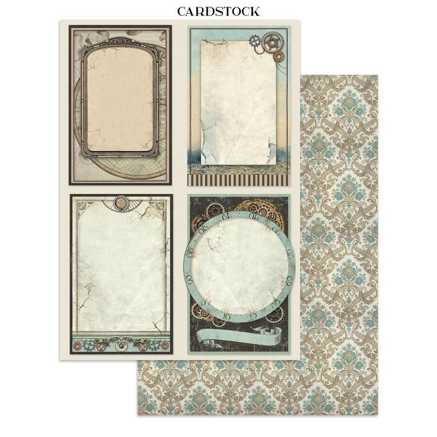Junk Journal stickers, cut-outs, backgrounds Voyages Fantastiques
