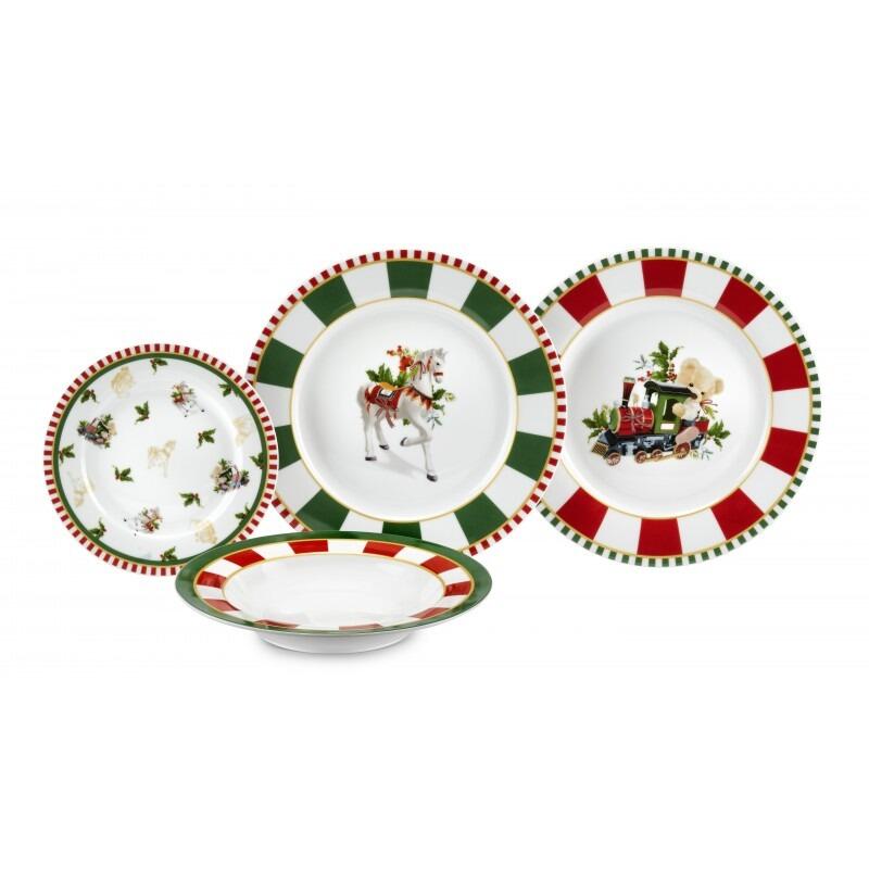 Fade - Natale 2025 - Set tavola piatti 18 pezzi Circus