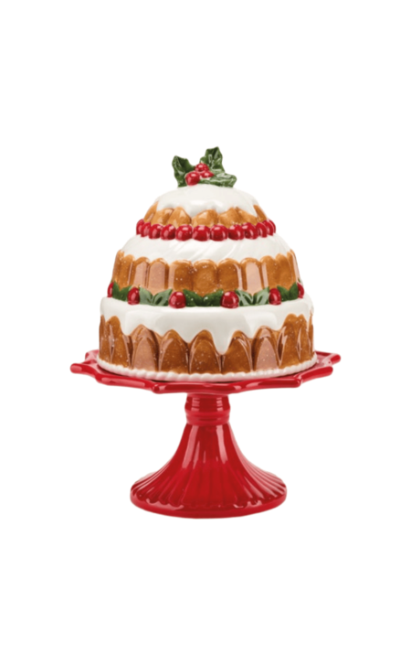 Fade - Natale 2025 - Alzata Natalizia con Coperchio – Santa Claus in Ceramica
